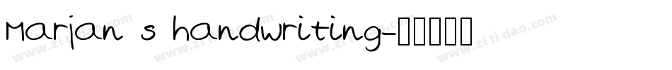 Marjan s handwriting字体转换